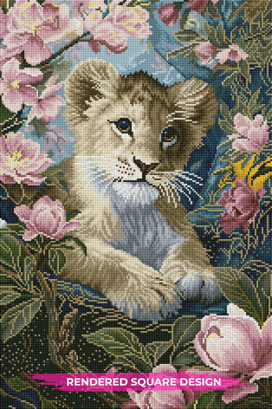 Baby Lion and Magnolias - Image 2