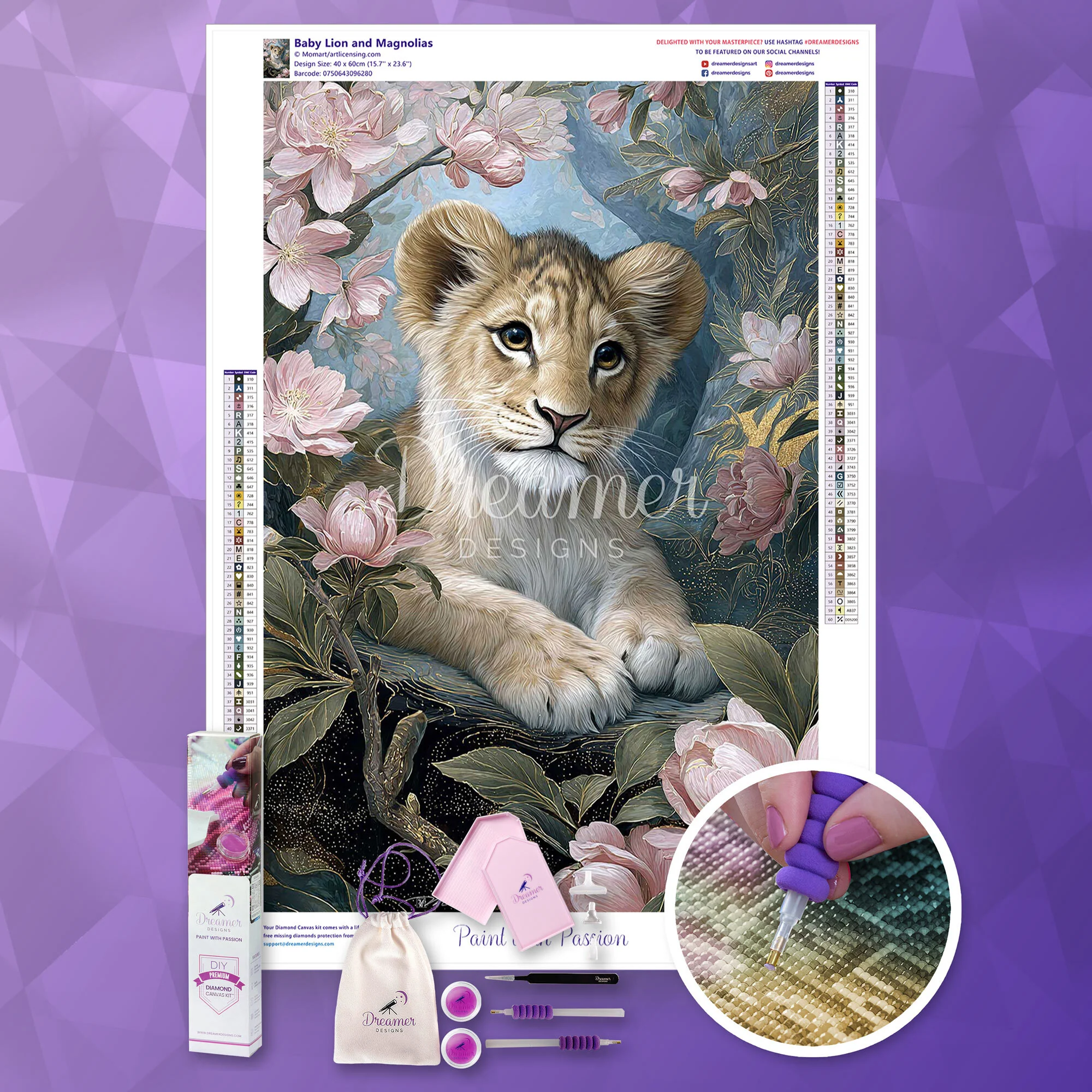 Baby Lion and Magnolias - Image 4