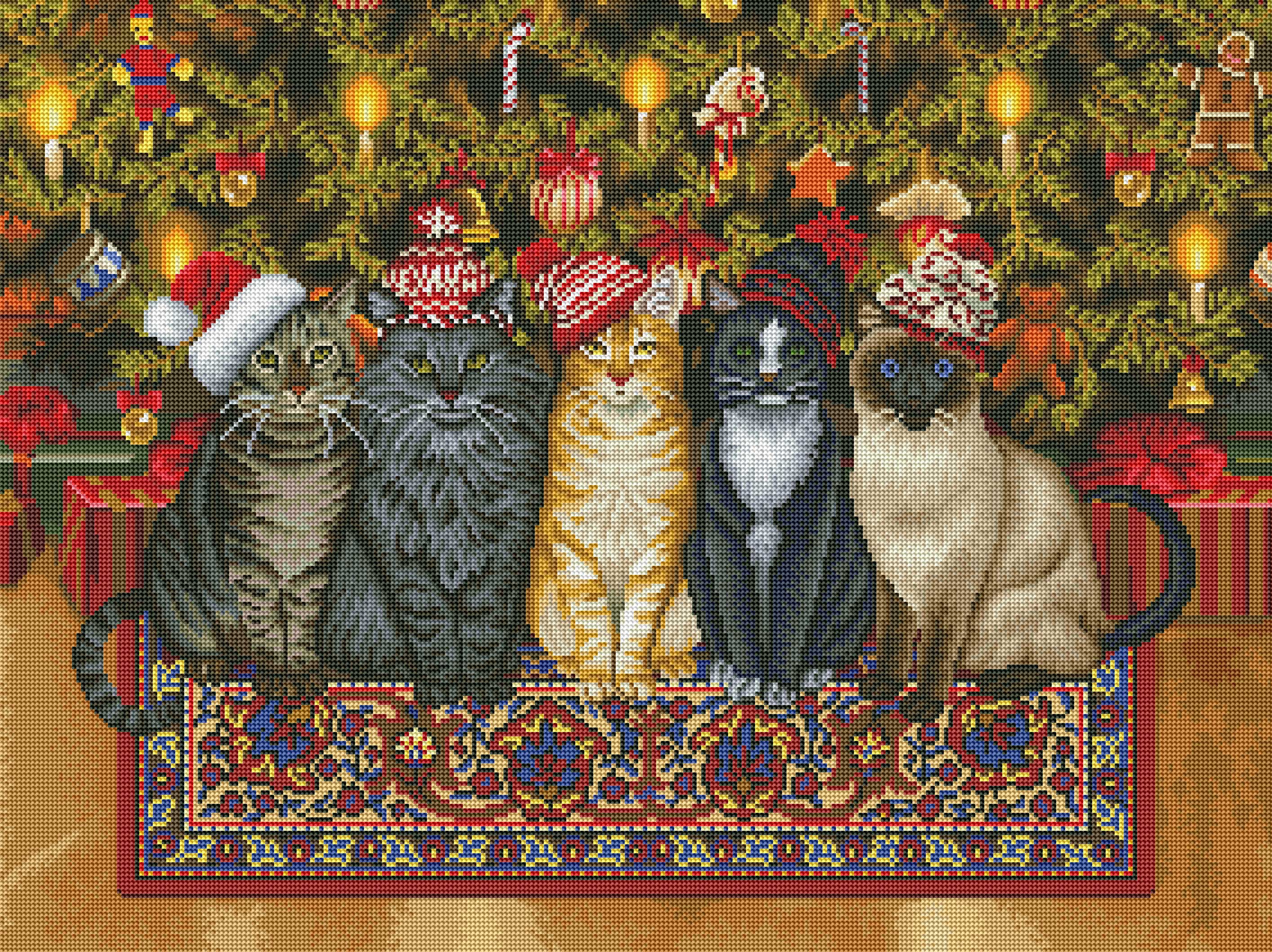 Cats In Christmas Hats - Image 2