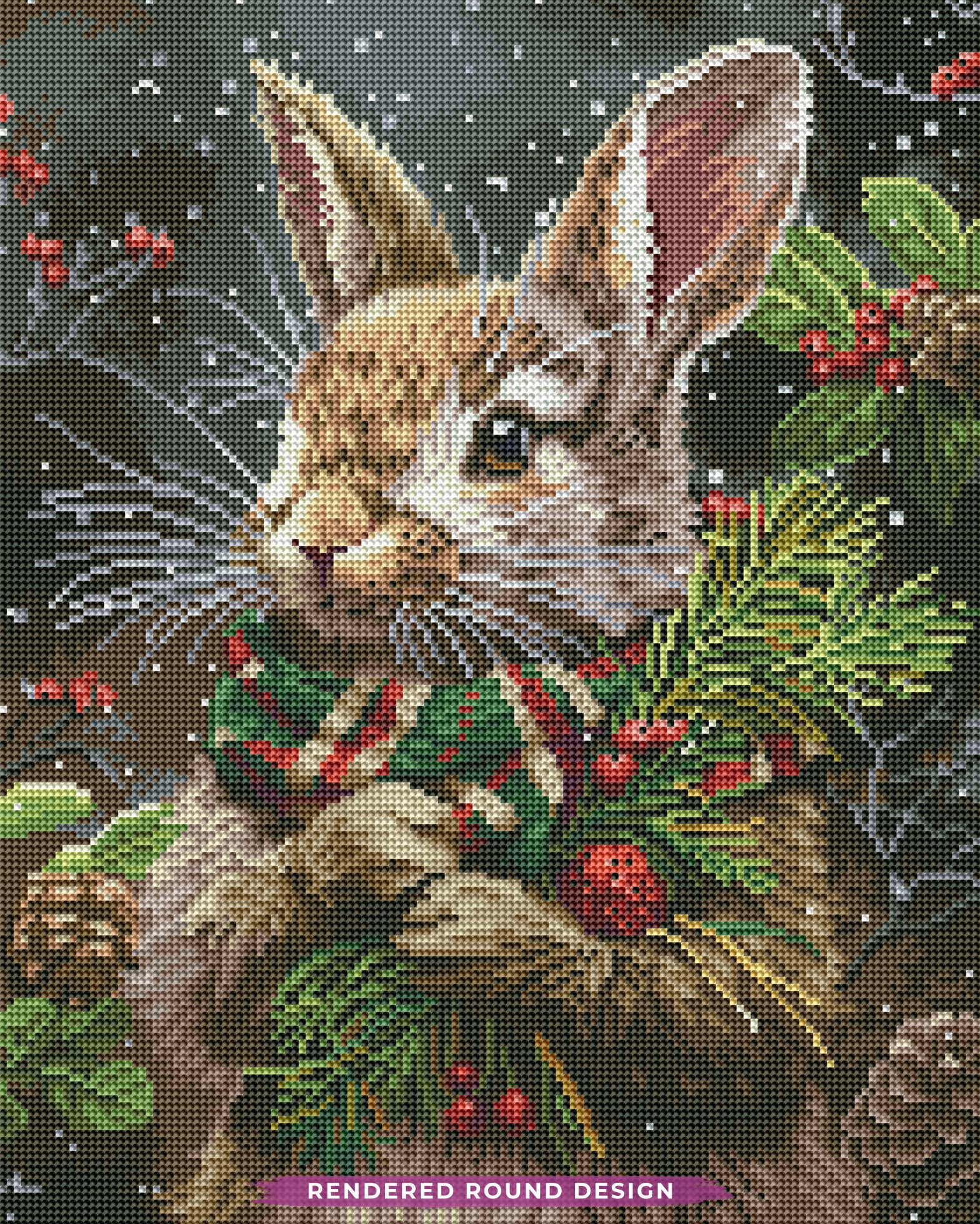 Christmas Rabbit With Scarf - Image 3