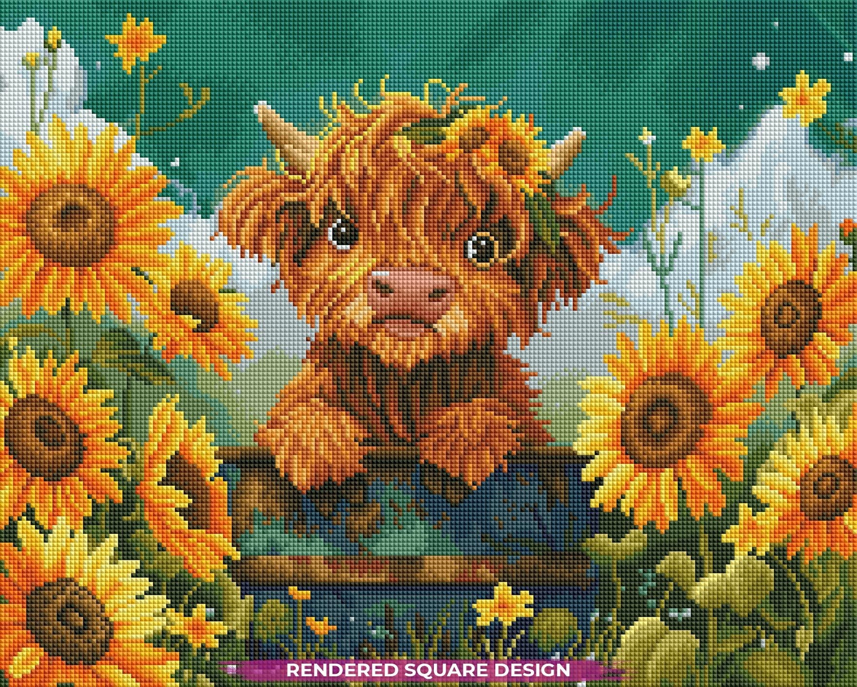 Cute Happy Highland Cow - Image 2