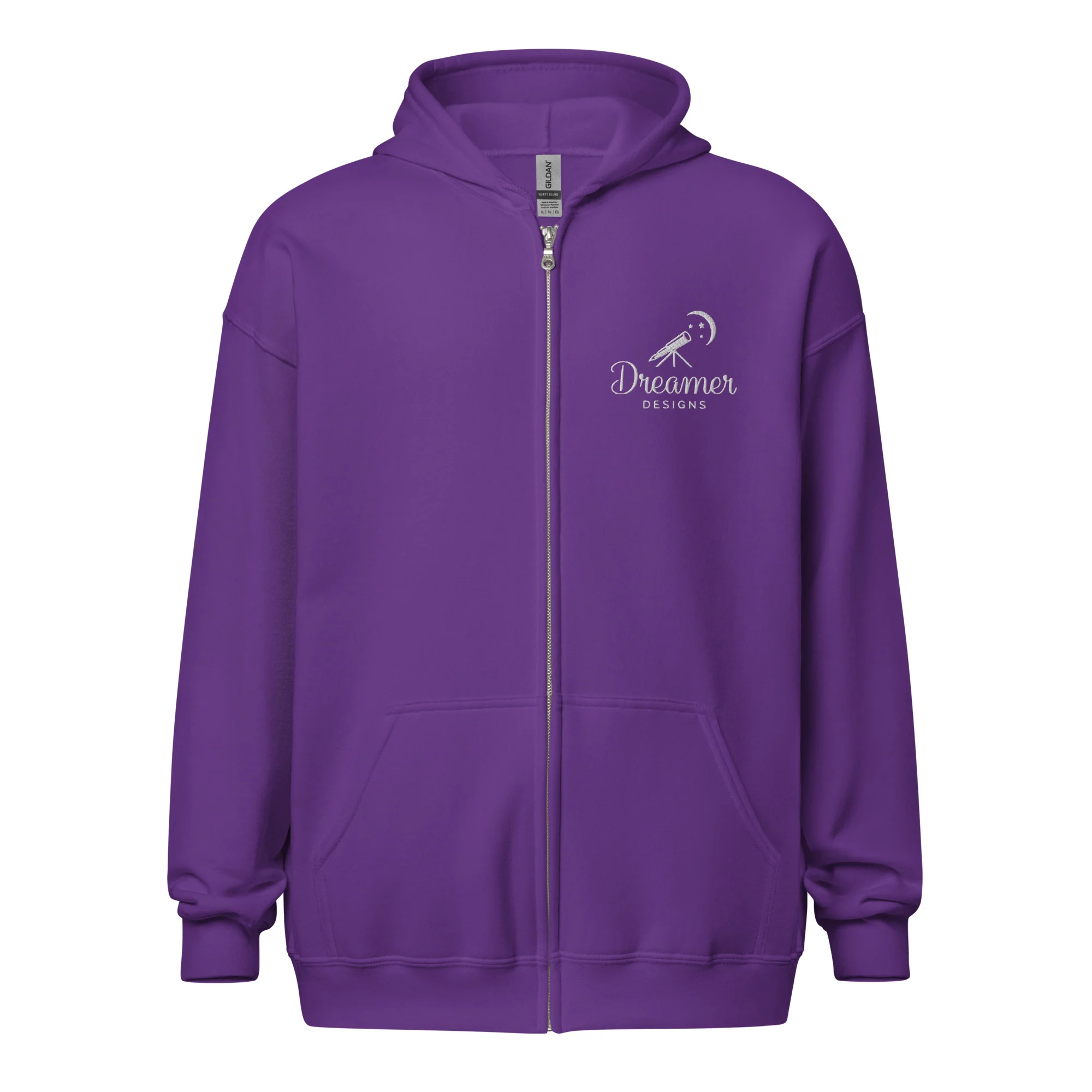 Dreamer Designs Unisex Zip Hoodie | Comfort for Creators & Quiet Dreamers