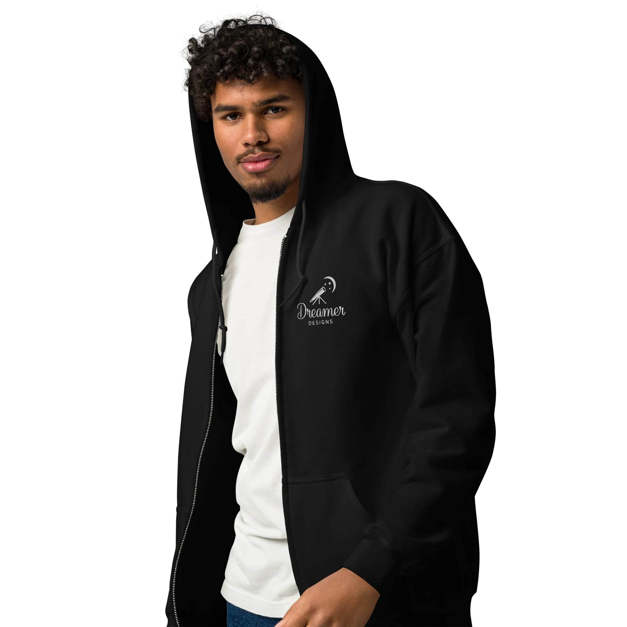 Dreamer Designs Unisex Zip Hoodie | Comfort for Creators & Quiet Dreamers - Image 3