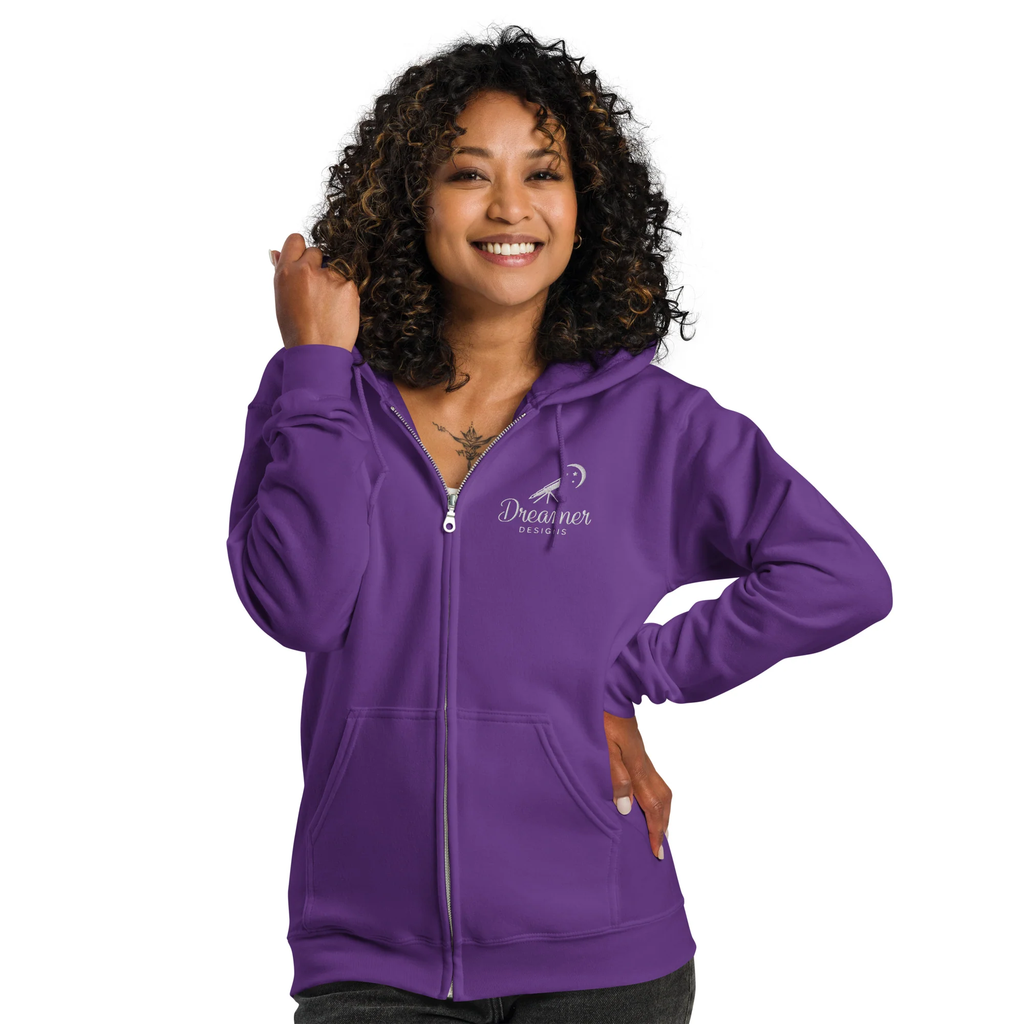 Dreamer Designs Unisex Zip Hoodie | Comfort for Creators & Quiet Dreamers - Image 5