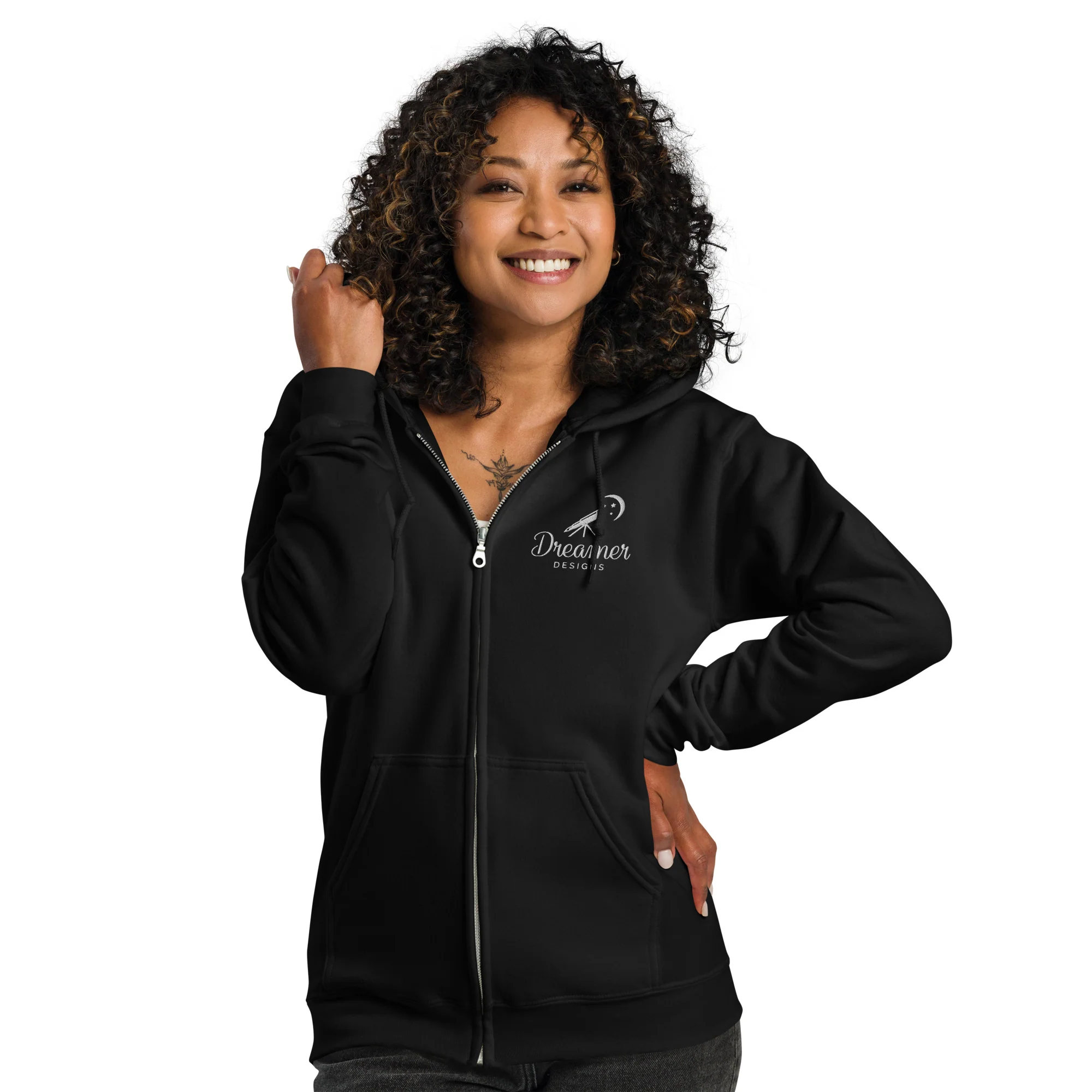 Dreamer Designs Unisex Zip Hoodie | Comfort for Creators & Quiet Dreamers - Image 6