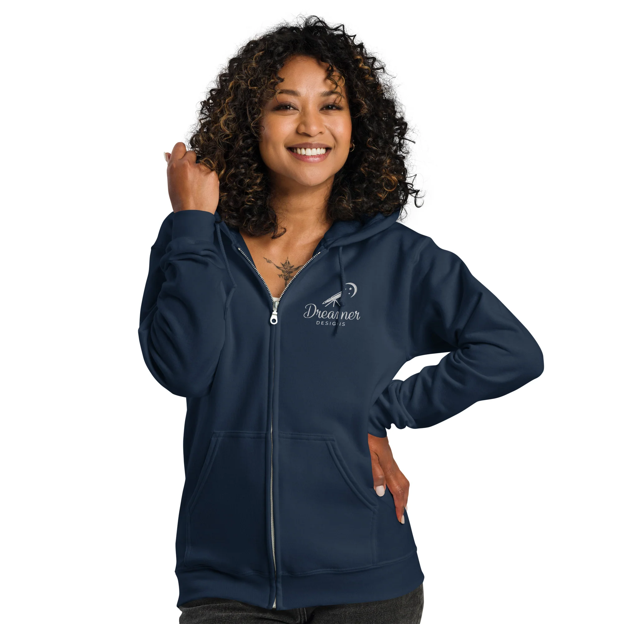 Dreamer Designs Unisex Zip Hoodie | Comfort for Creators & Quiet Dreamers - Image 7