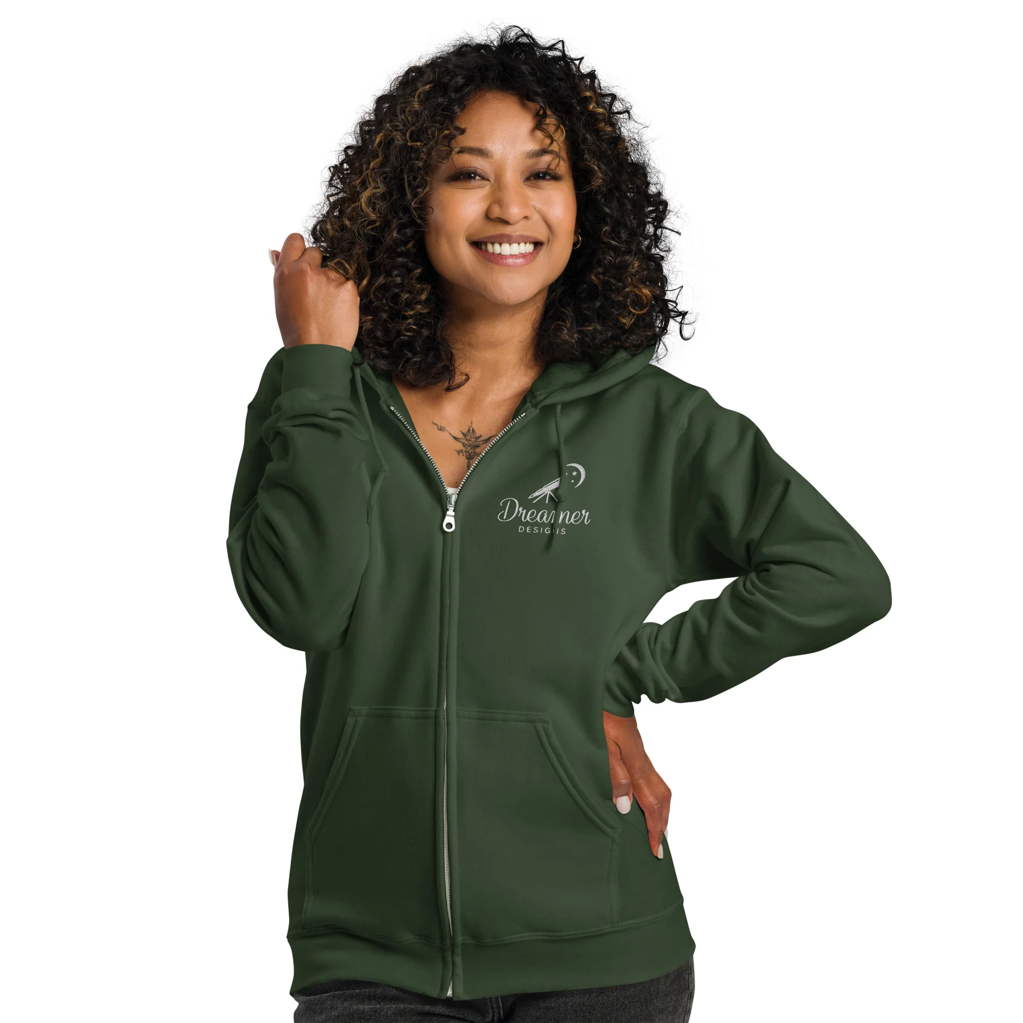 Dreamer Designs Unisex Zip Hoodie | Comfort for Creators & Quiet Dreamers - Image 8