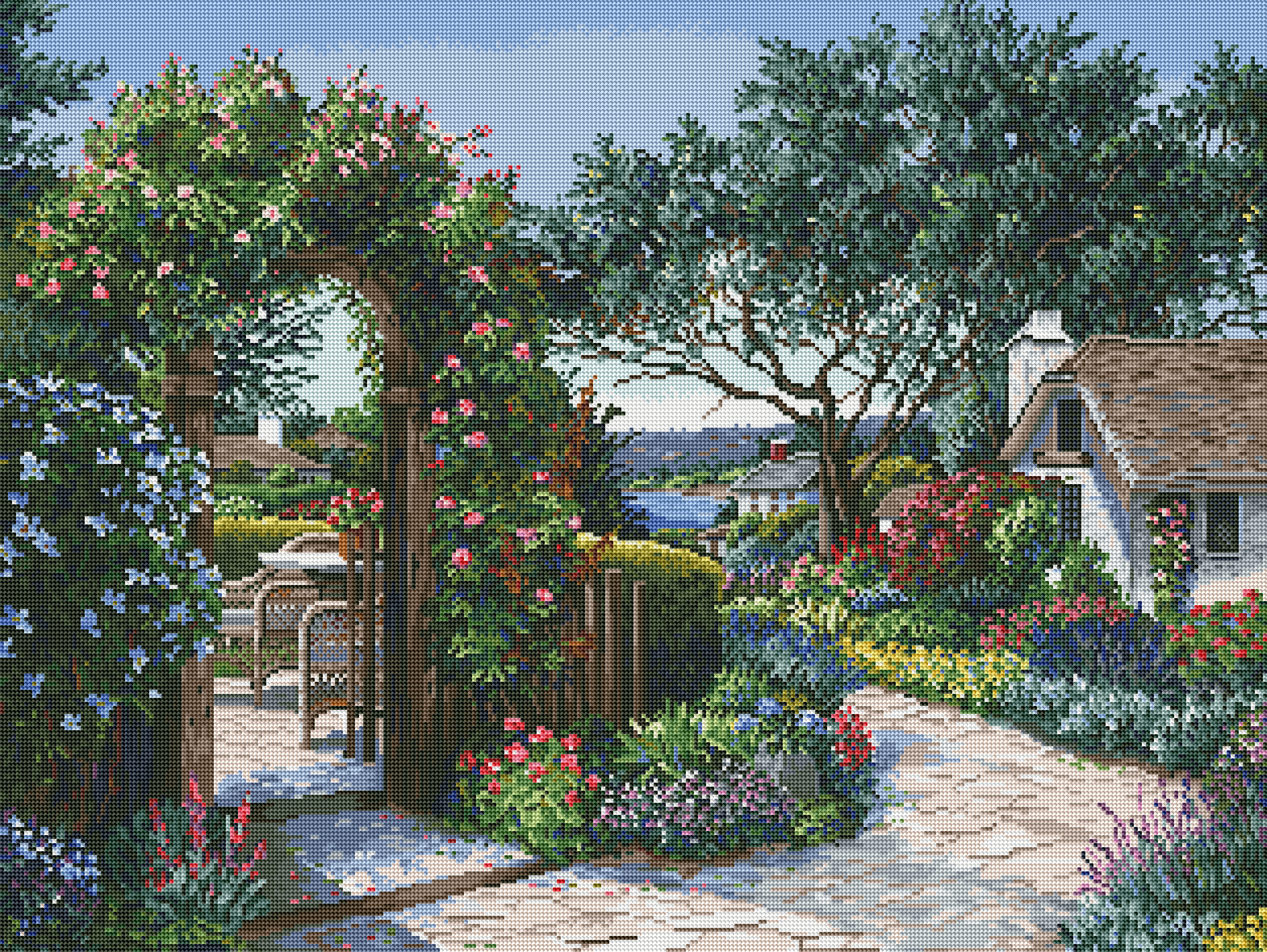 English Garden with Trellis - Image 2