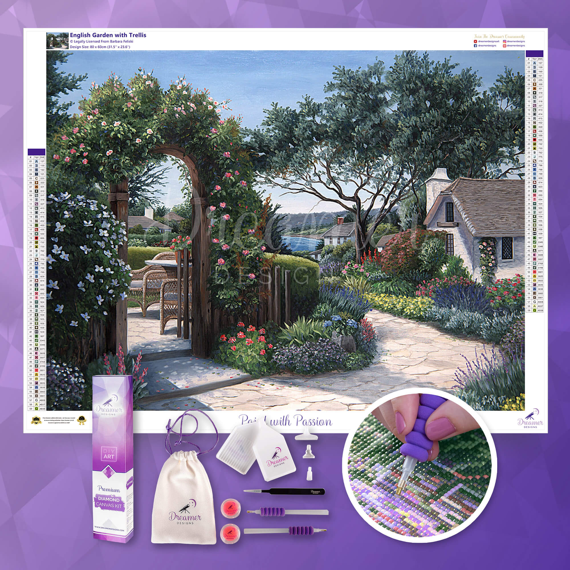 English Garden with Trellis - Image 3