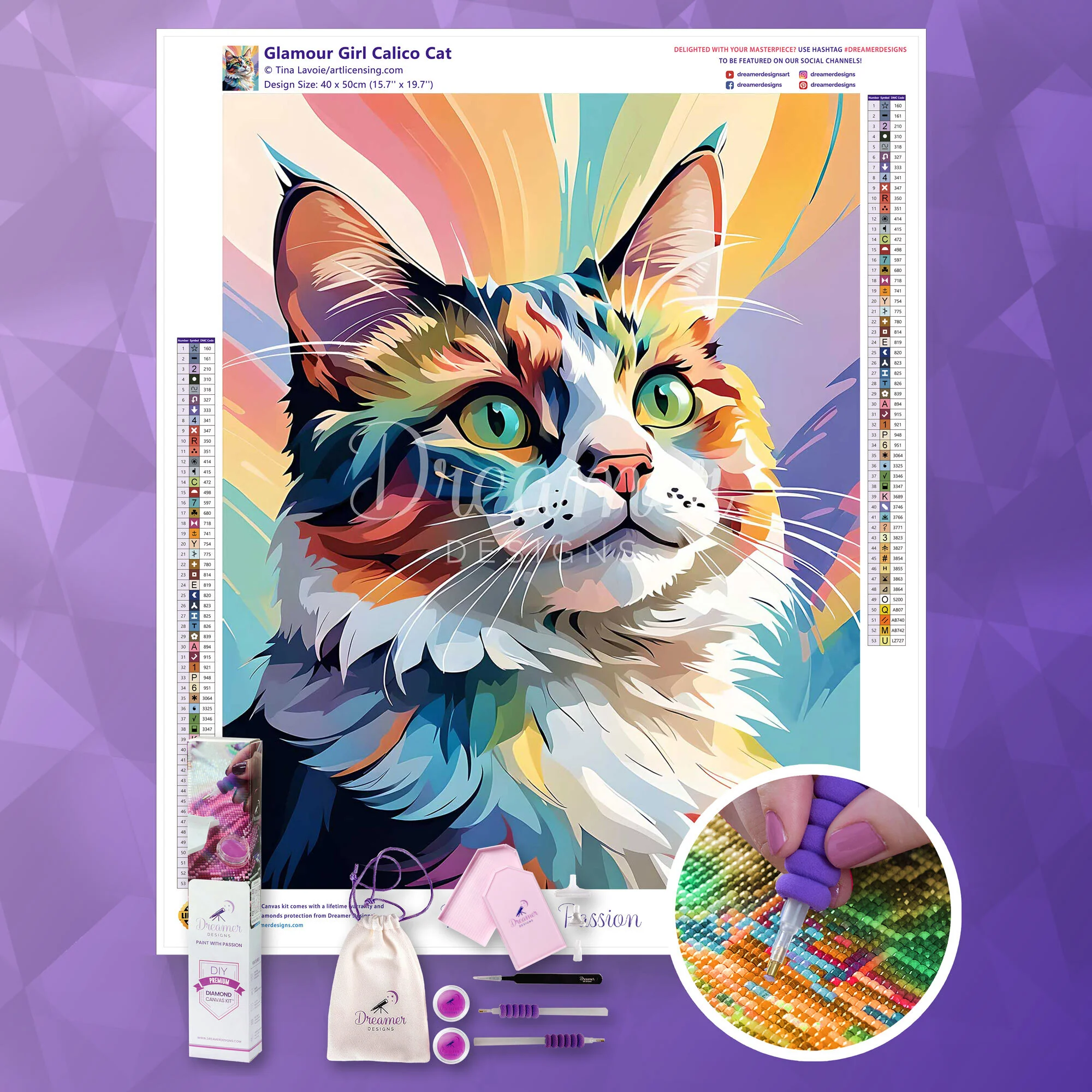 Glamour Girl Calico Cat - Image 4