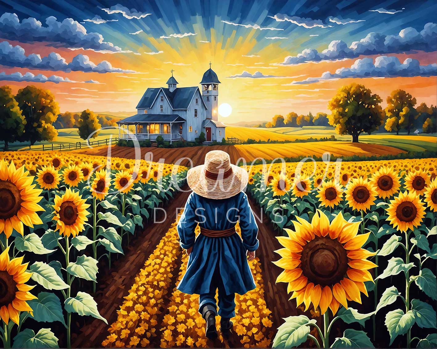 Golden Sunflower Morning