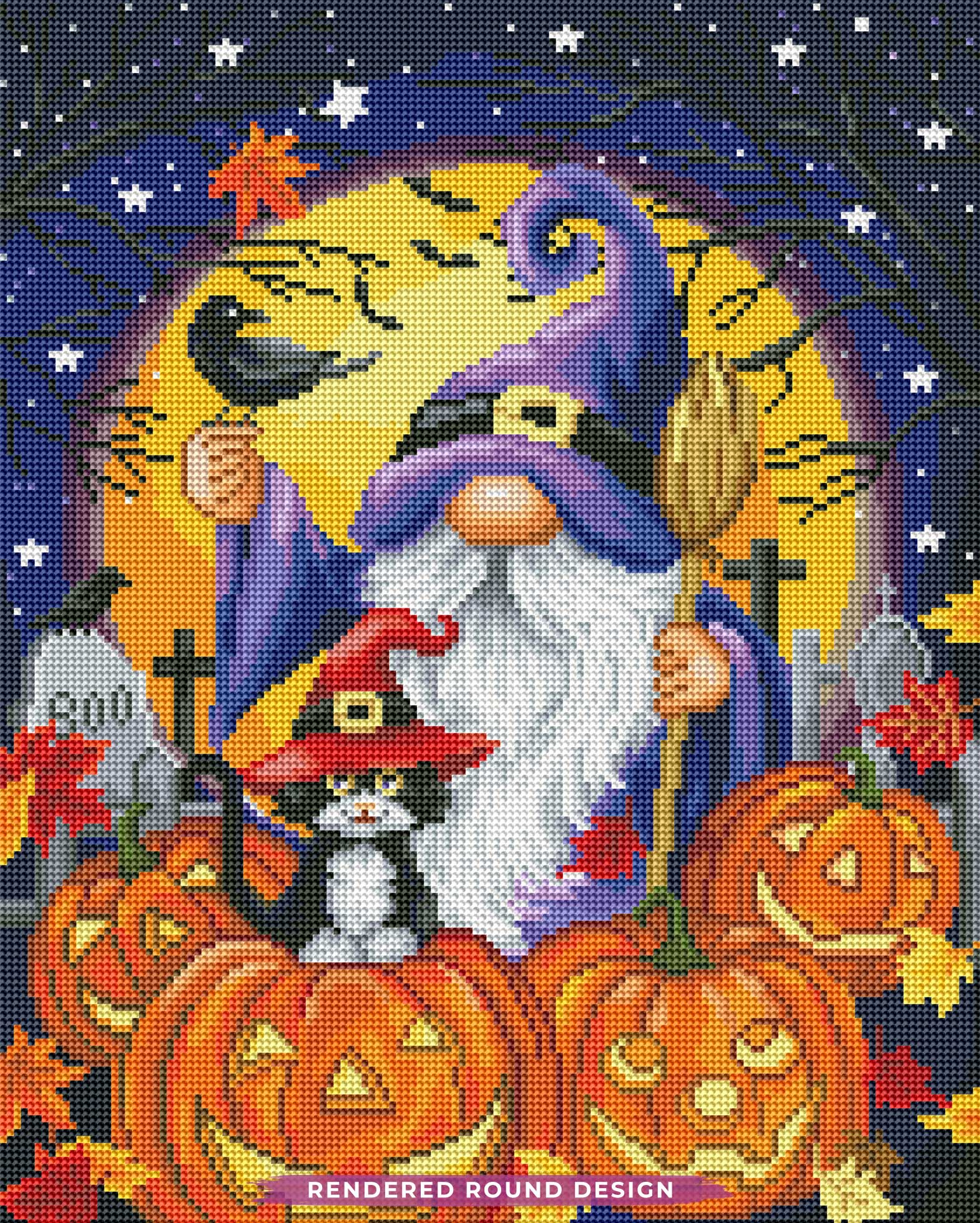 Halloween Gnome and Cat - Image 3