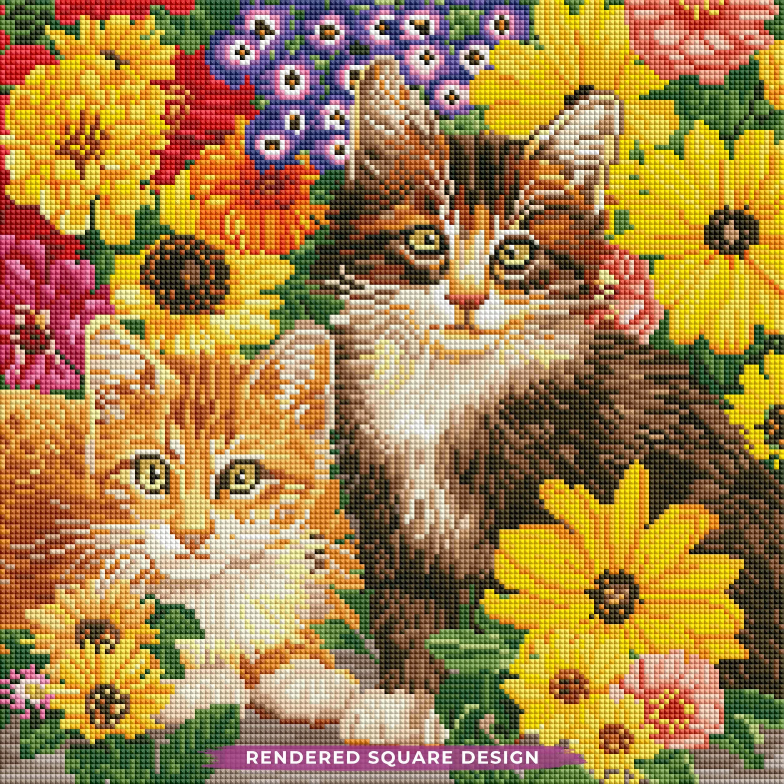 Kitties And Flowers - Image 2