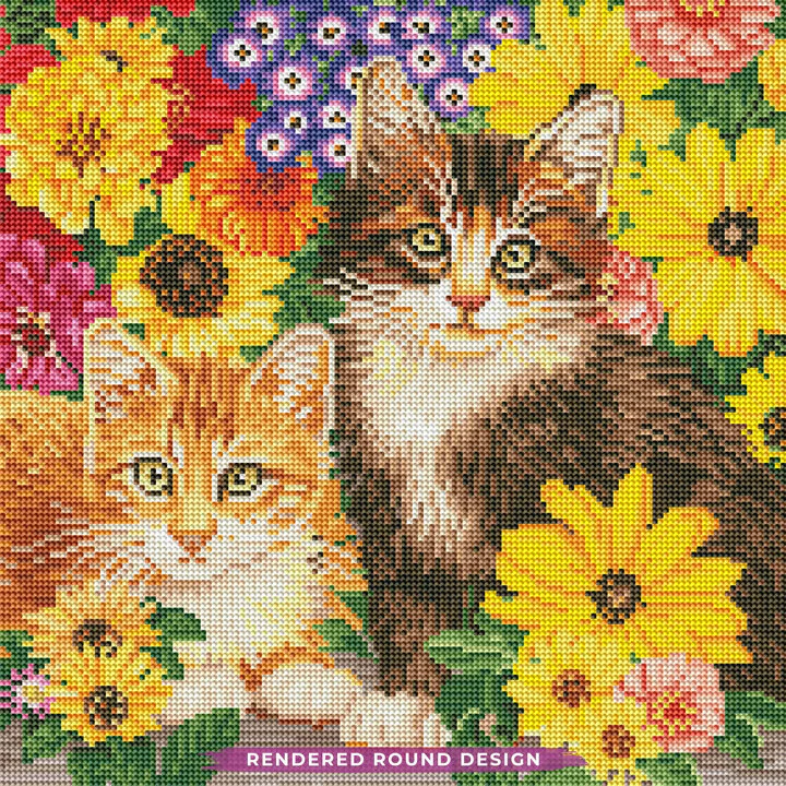 Kitties And Flowers - Image 3
