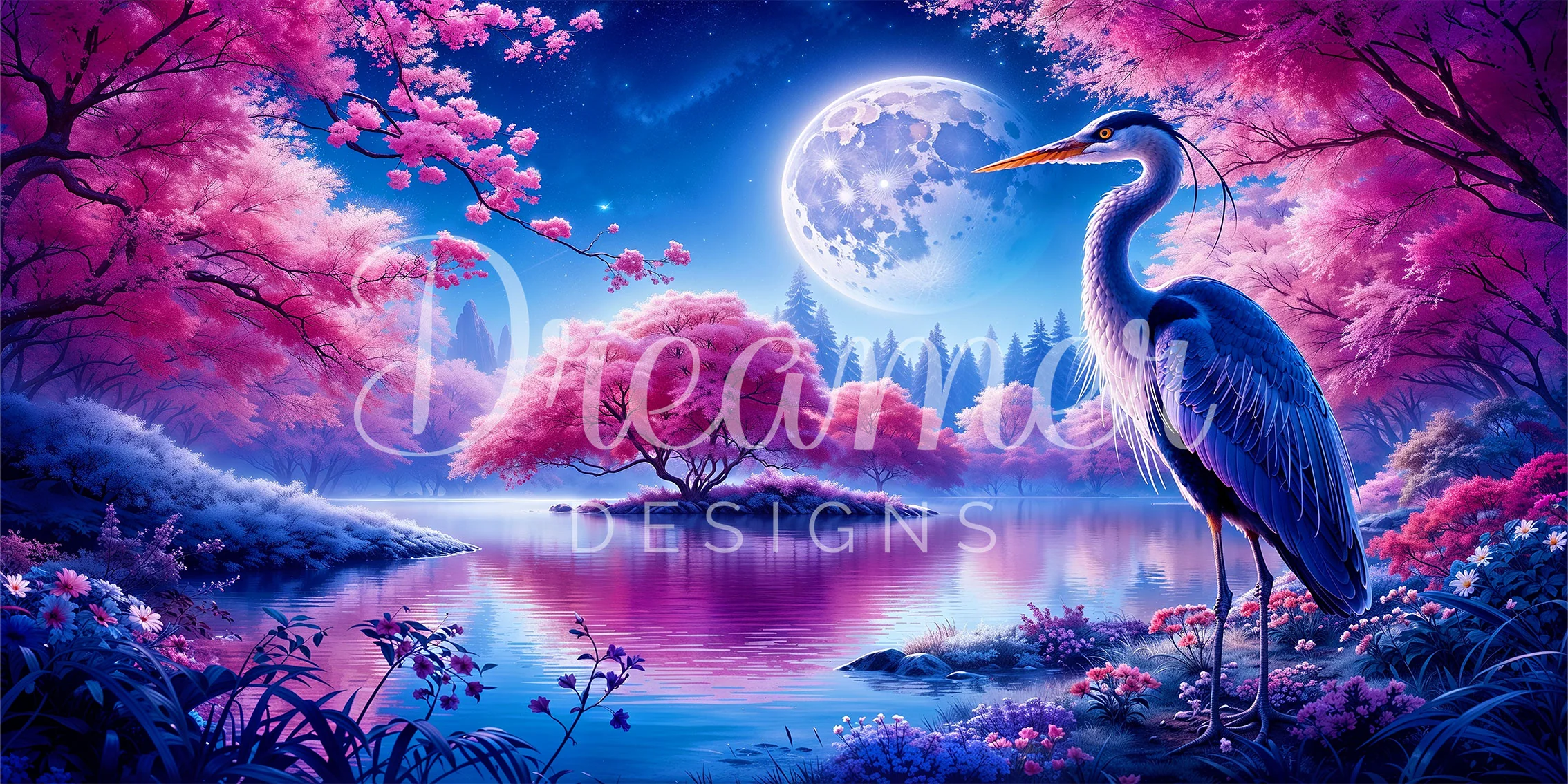 Moonlit Heron