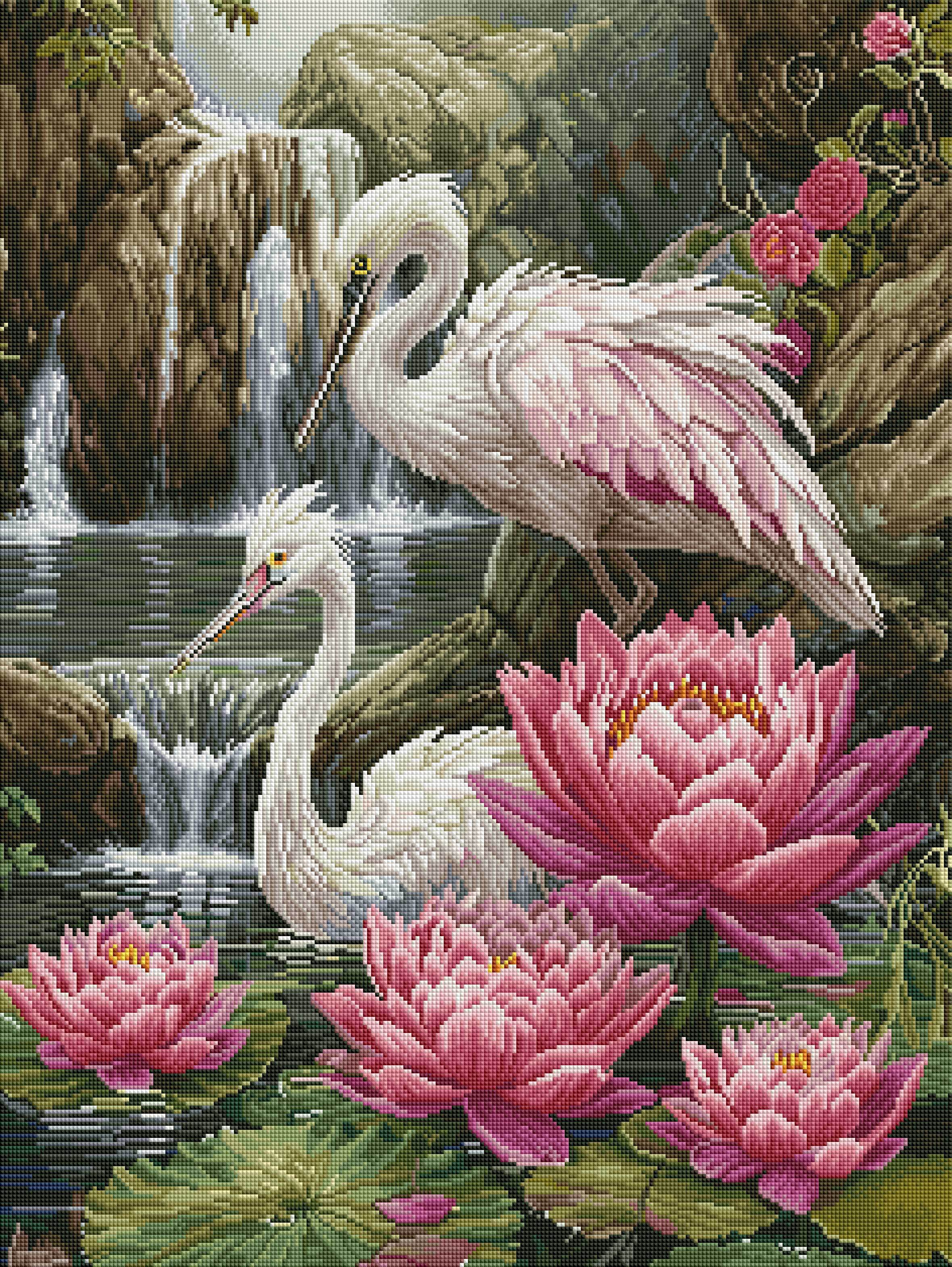 Pair Of White Herons - Image 2