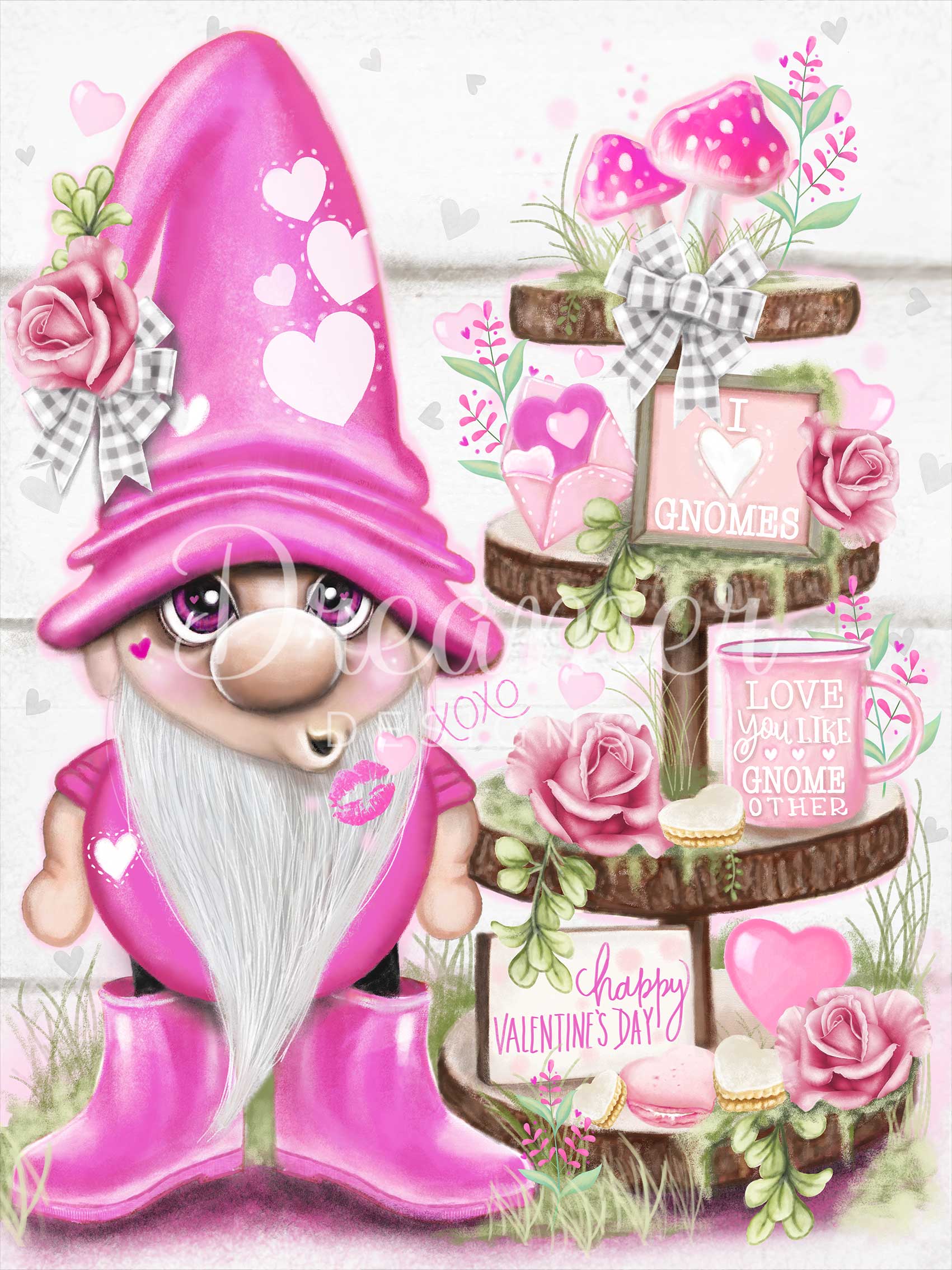 Pink Valentine Lil Gnomez
