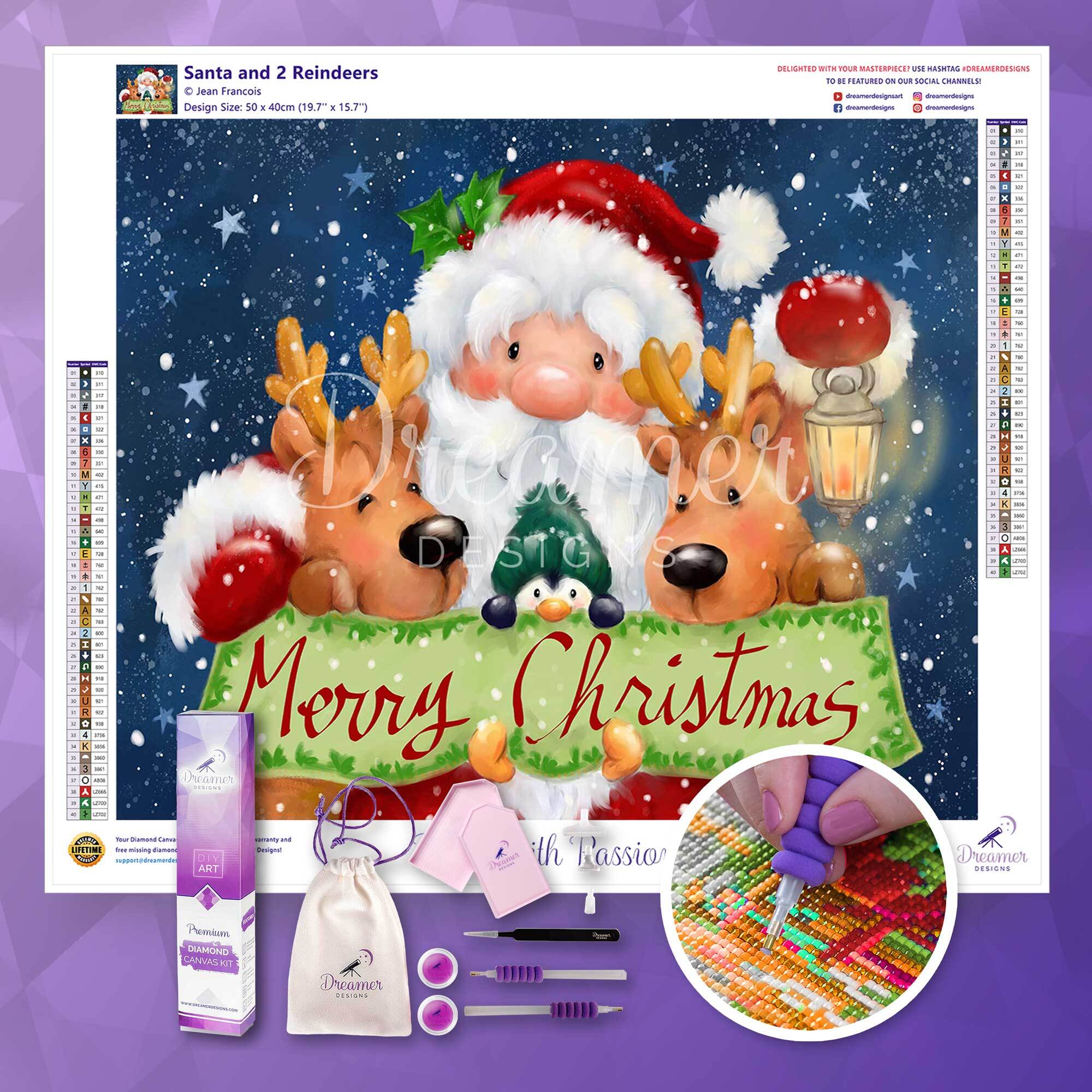 Santa and 2 Reindeers - Image 4