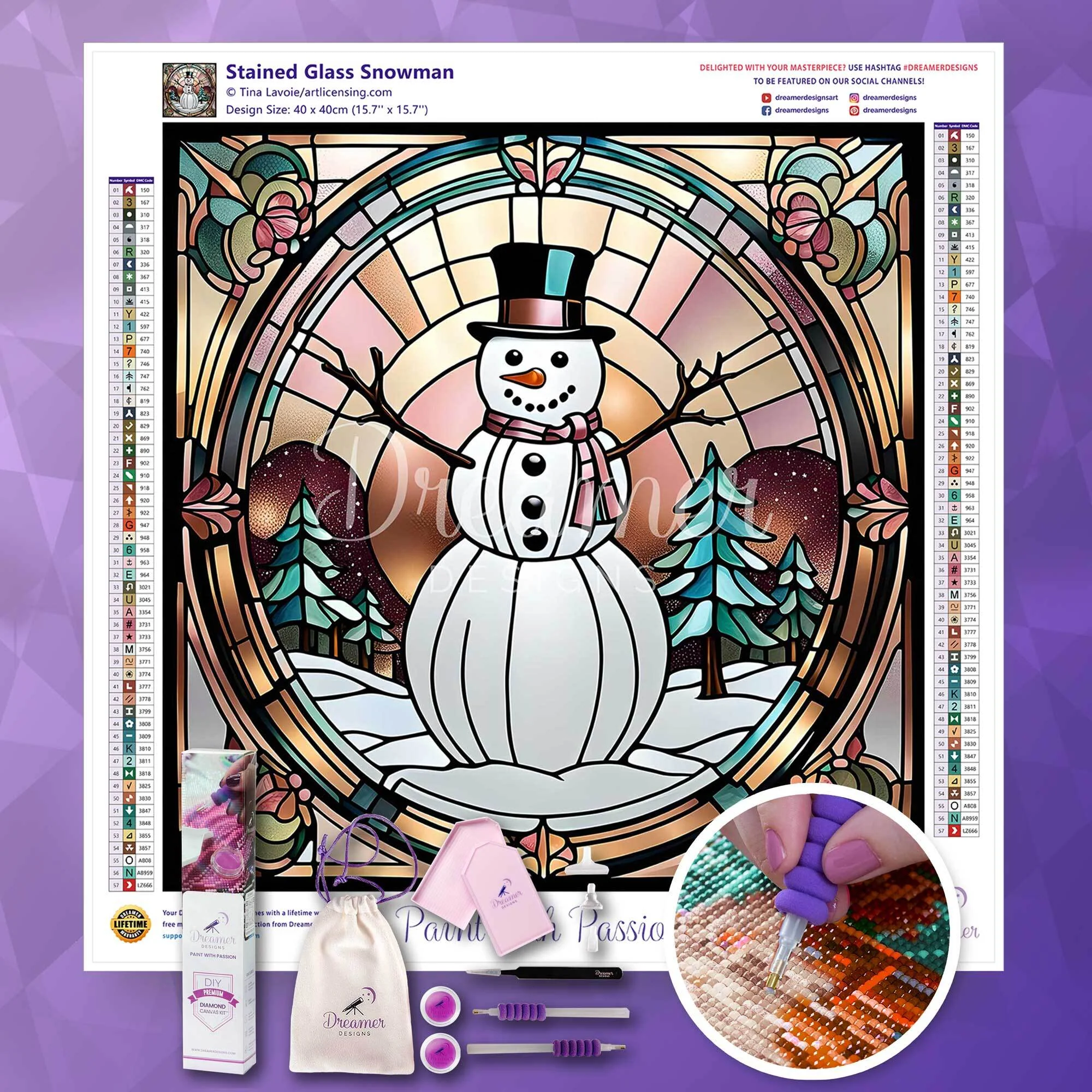 Stained Glass Snowman - Image 4