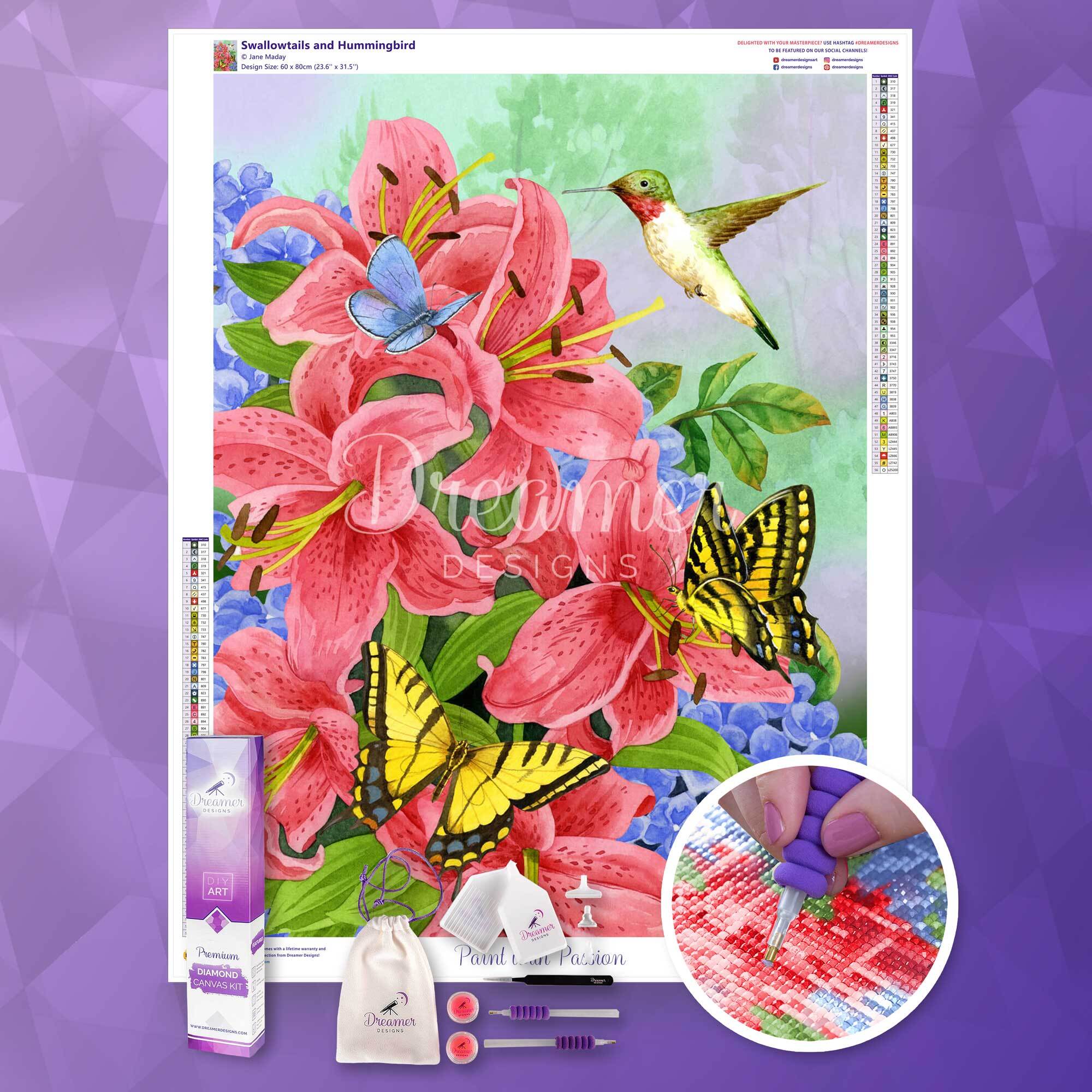 Swallowtails and Hummingbird - Image 3