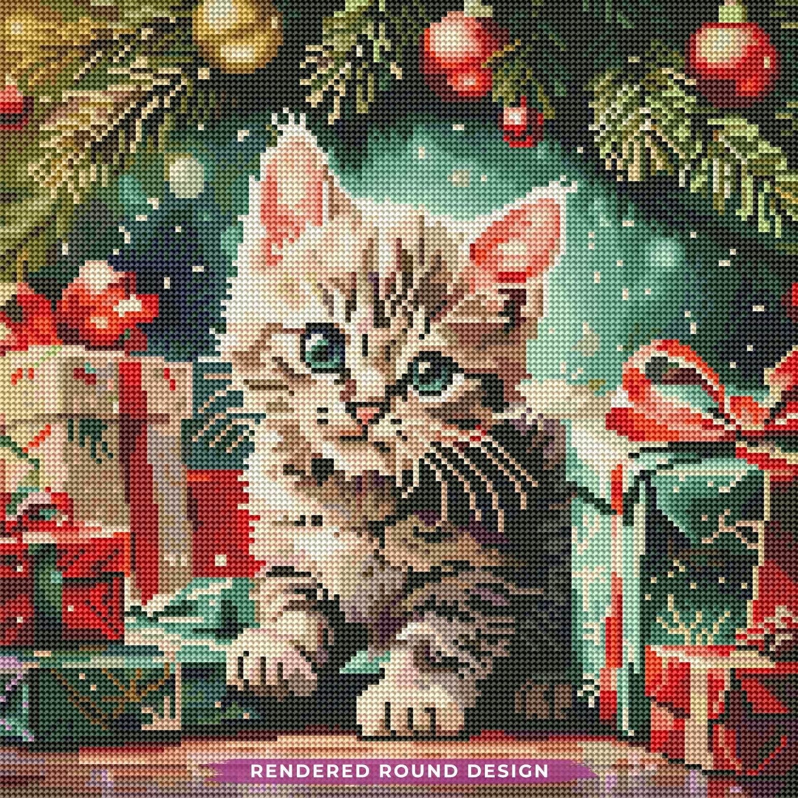 Vintage Christmas Kitten - Image 3
