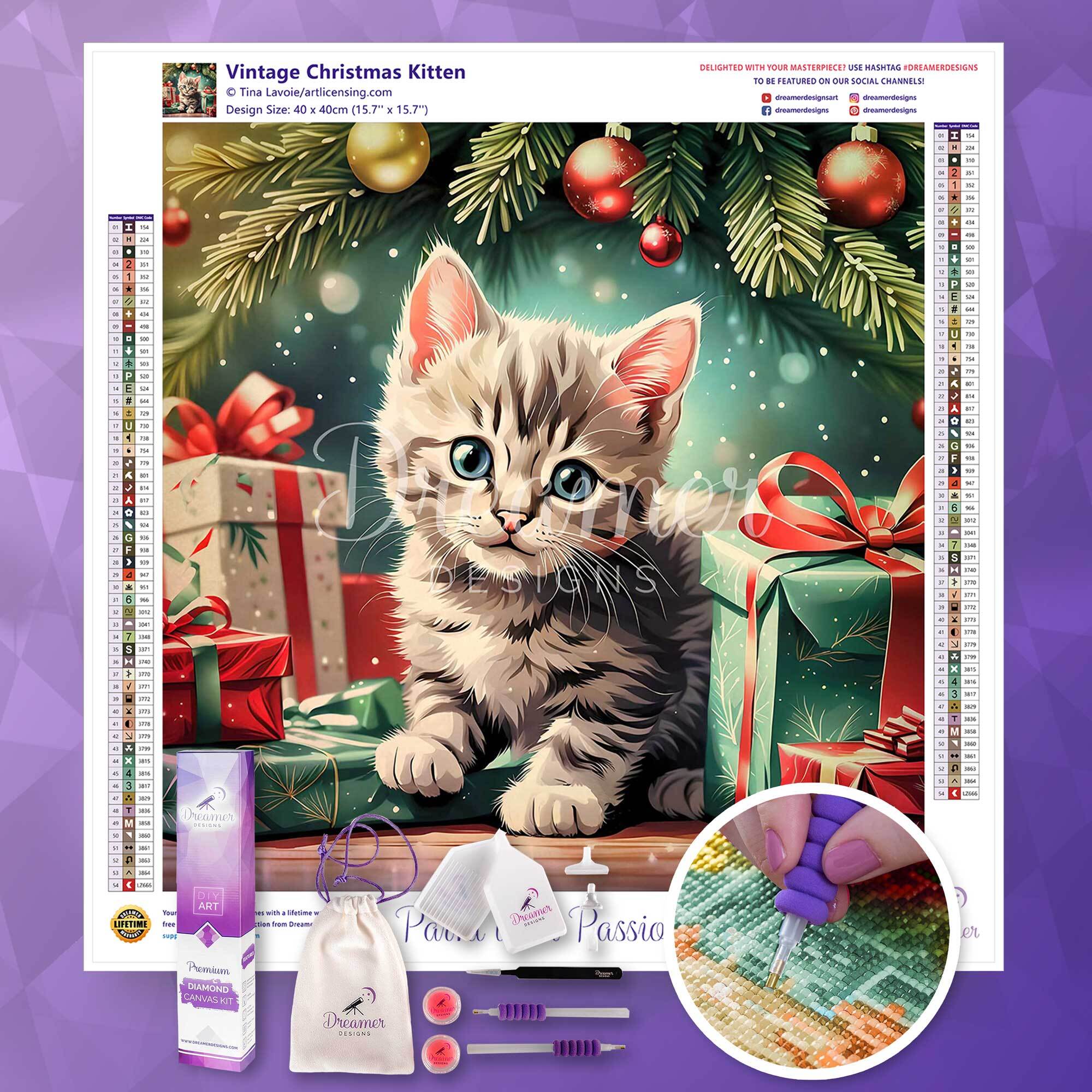 Vintage Christmas Kitten - Image 4