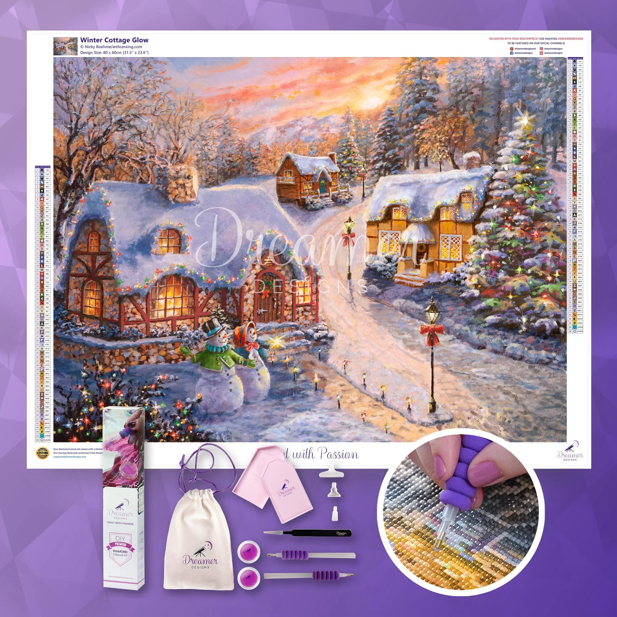 Winter Cottage Glow - Image 3